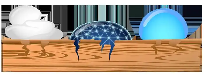 مواد تر کننده در اطفاء حریق 2 تصویر مایعات با کشش سطحی متفاوت