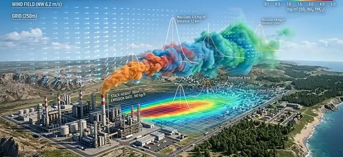 سوالات انتشار و نرخ انتشار آلاینده با پاسخ تشریحی